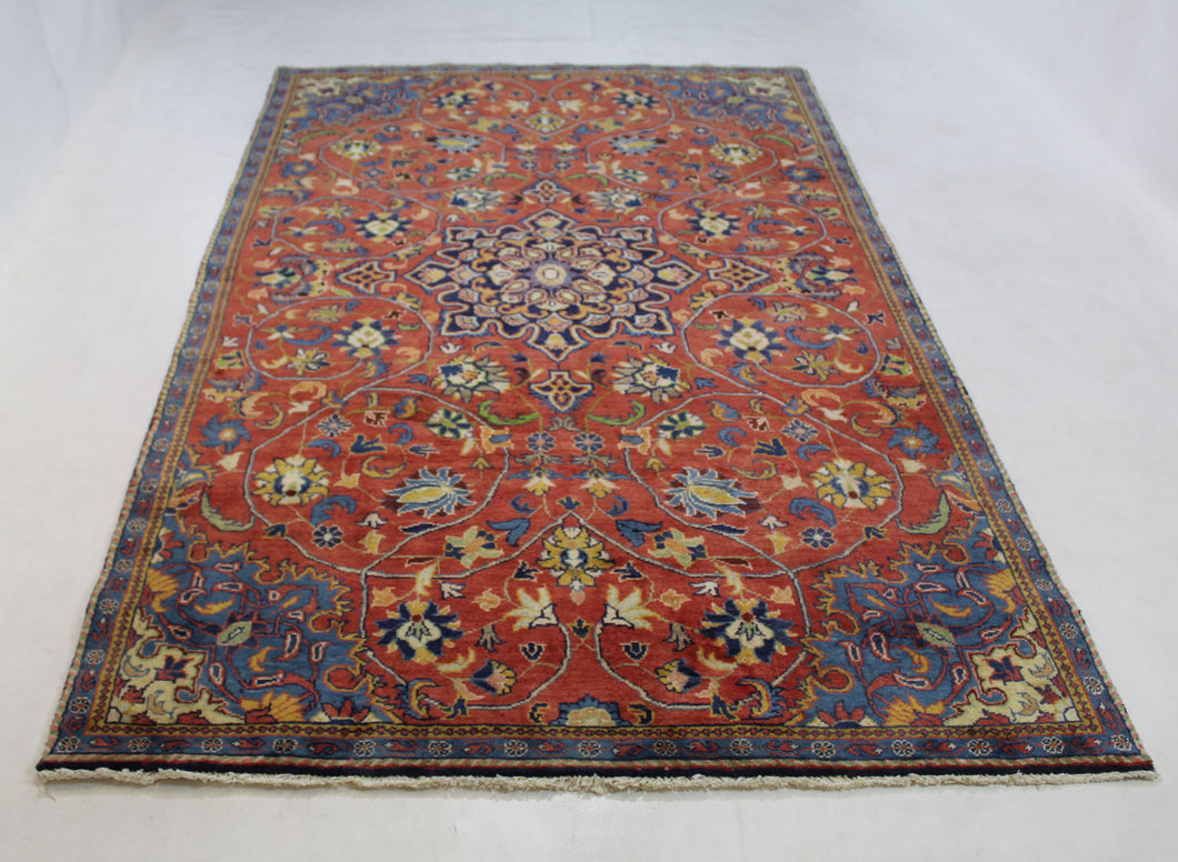 Handmade Antique, Vintage oriental Persian Mahal rug - 281 X 155 cm