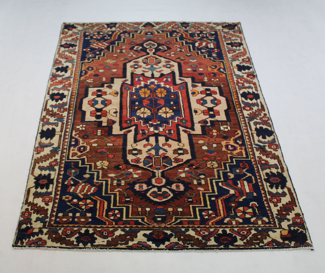 Handmade Antique, Vintage oriental Persian  Bakhtiar rug - 255 X 148 cm