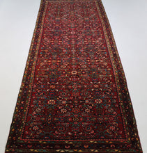 Load image into Gallery viewer, Handmade Antique, Vintage oriental Persian Mosel rug -356 X 117 cm
