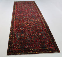 Load image into Gallery viewer, Handmade Antique, Vintage oriental Persian Mosel rug -356 X 117 cm
