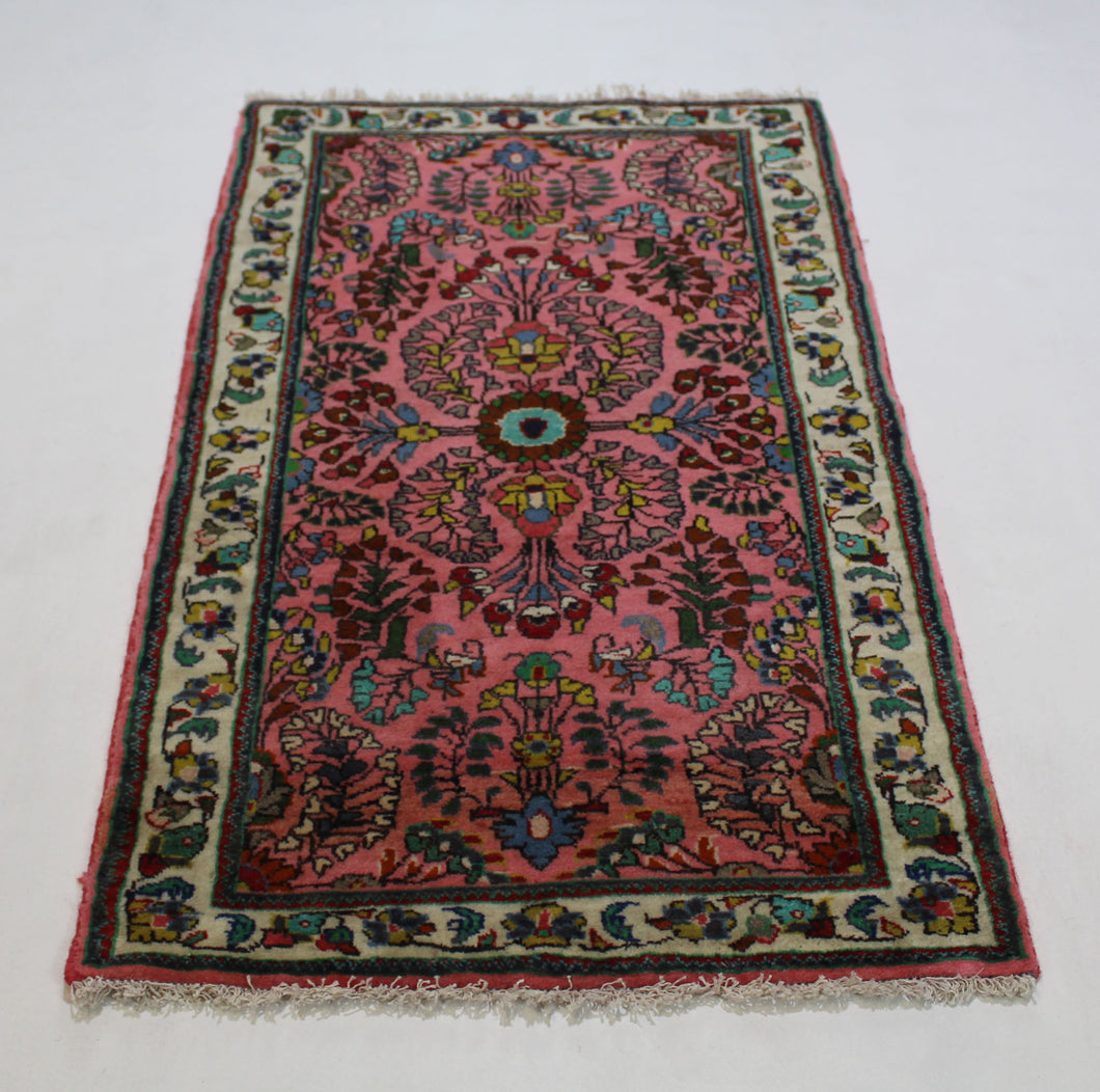 Handmade Antique, Vintage oriental Persian Sarokh rug - 135 X 68 cm