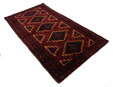 Load image into Gallery viewer, Handmade Antique, Vintage oriental Persian  Baluch rug - 187 X 94 cm
