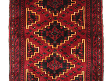 Load image into Gallery viewer, Handmade Antique, Vintage oriental Persian  Baluch rug - 187 X 94 cm

