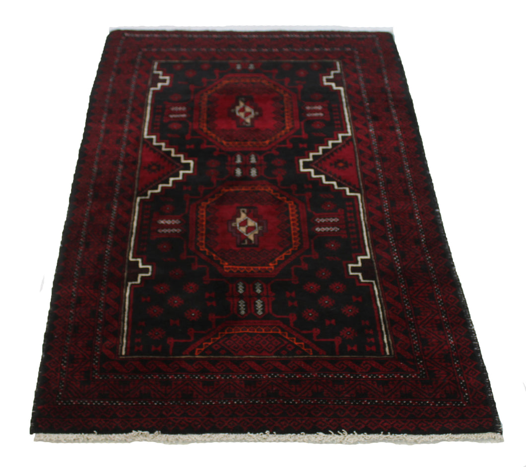 Handmade Antique, Vintage oriental Persian Baluch rug - 176 X 95 cm
