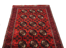 Load image into Gallery viewer, Handmade Antique, Vintage oriental Persian Turkaman rug - 210 X 97 cm
