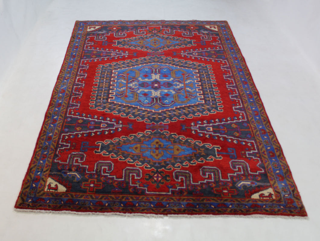 Handmade Antique, Vintage oriental Persian Vis rug - 271 X 166 cm