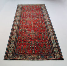 Load image into Gallery viewer, Handmade Antique, Vintage oriental wool Persian \Mosel rug - 340 X 120 cm
