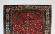 Load image into Gallery viewer, Handmade Antique, Vintage oriental wool Persian \Mosel rug - 340 X 120 cm
