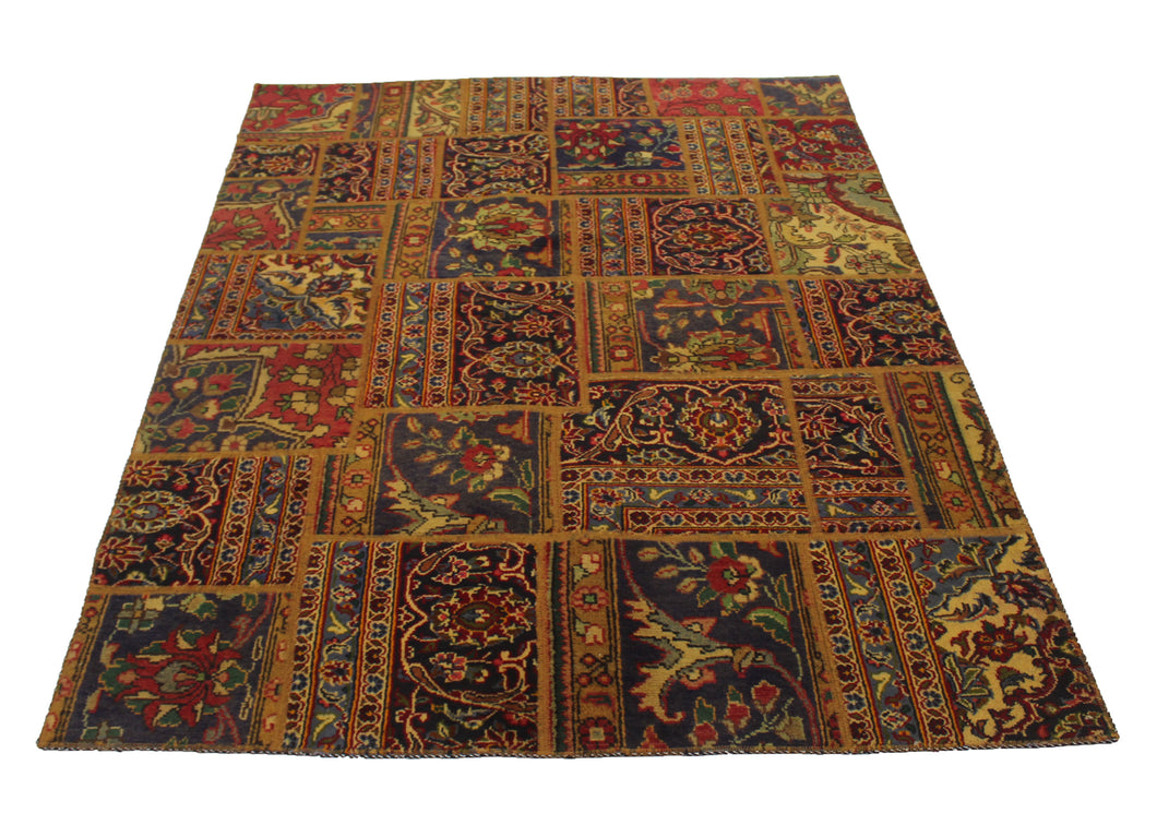 Handmade Antique,Patch Works vintage oriental Persian Bakhtiar rug - 198 X 148 cm