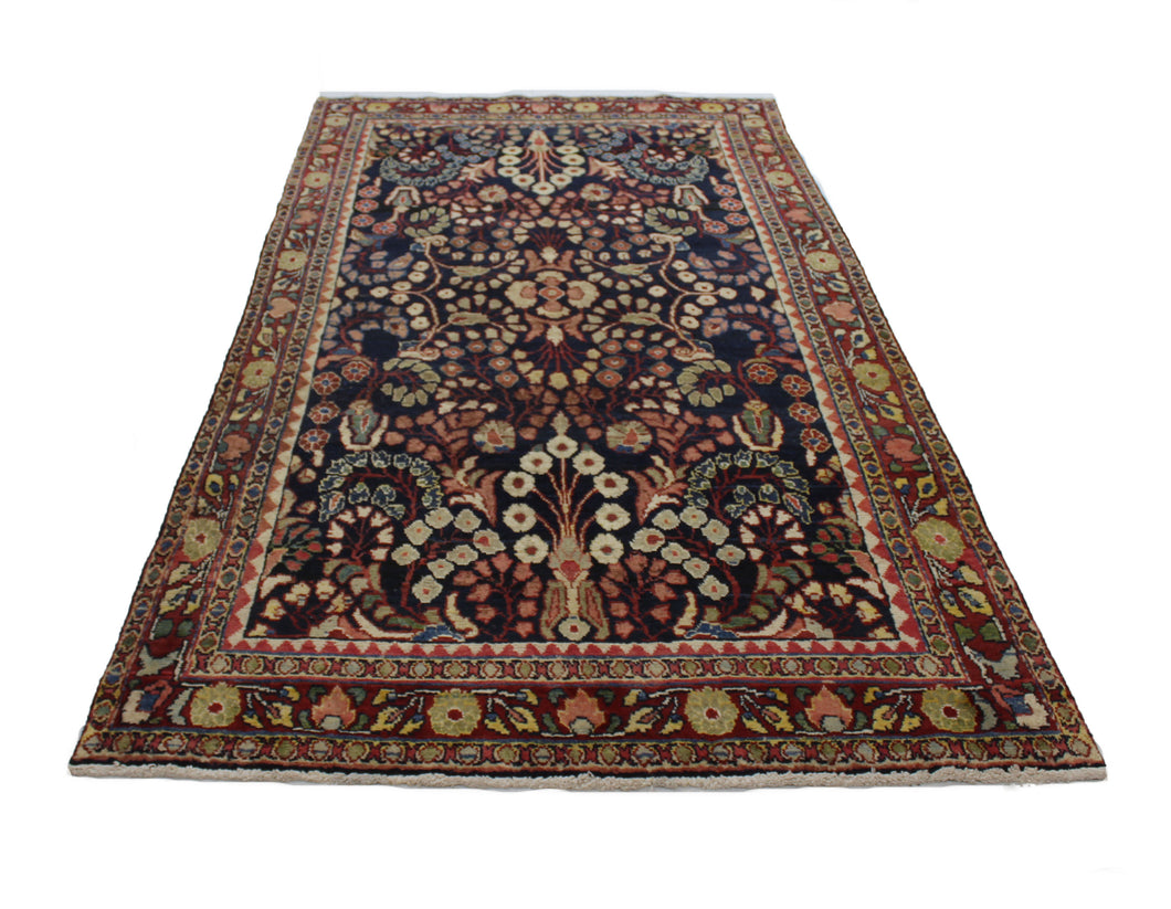 Handmade Antique, Vintage oriental Persian Mahal rug - 265 X 145 cm