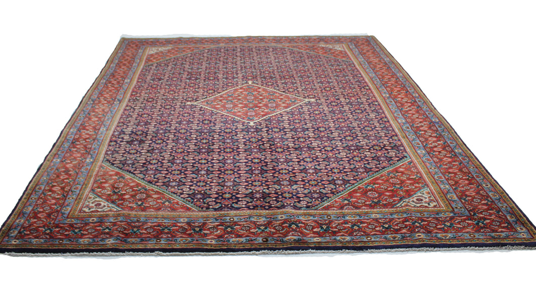 Handmade Antique, Vintage oriental Persian Mahal rug - 405  X 307 cm
