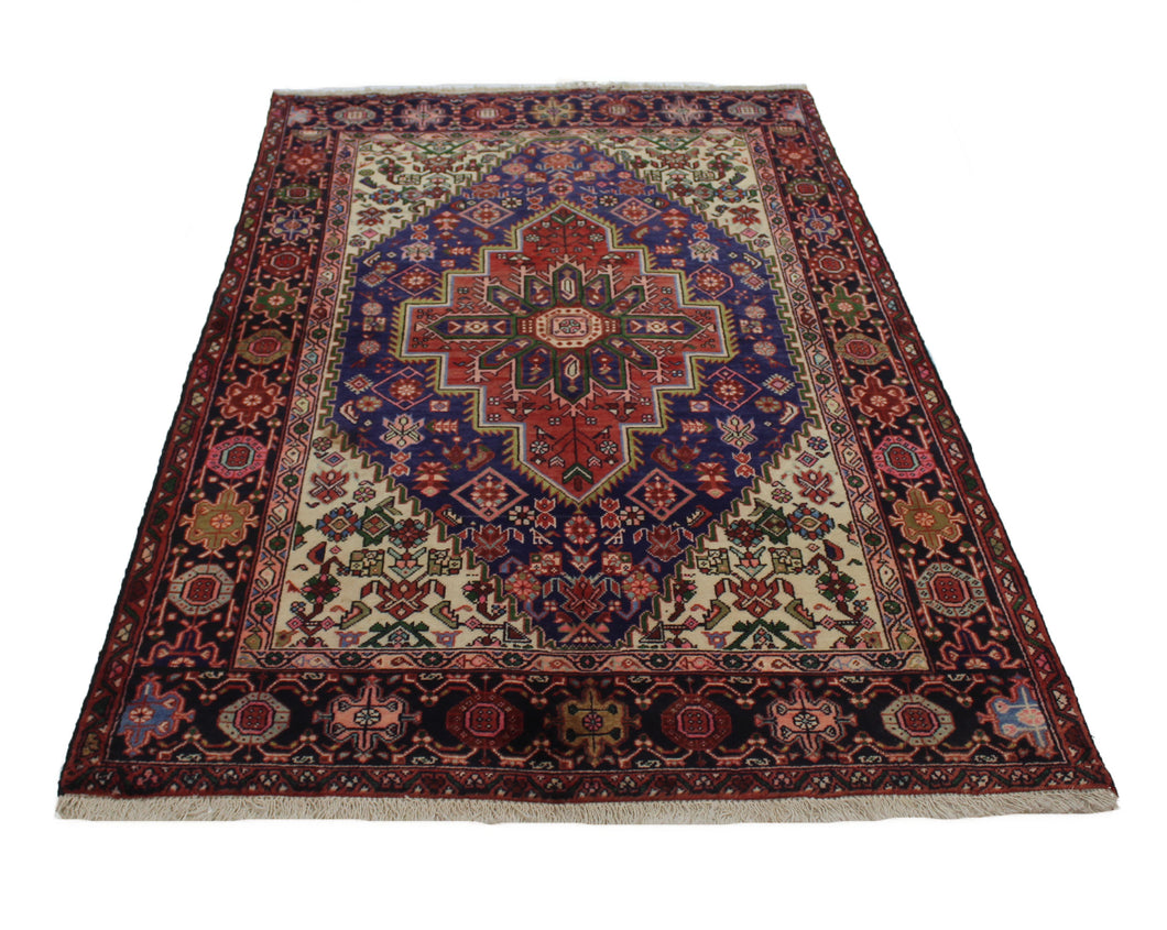 Handmade Antique, Vintage oriental Persian Tabriz rug - 193 X 117 cm