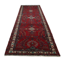 Load image into Gallery viewer, Handmade Antique, Vintage oriental Persian Mosel rug - 390 X 105 cm
