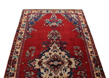 Load image into Gallery viewer, Handmade Antique, Vintage oriental Persian Lilan rug - 207 X 107 cm
