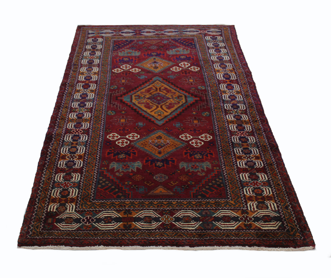 Handmade Antique, Vintage oriental Persian Lori rug - 245 X 120 cm