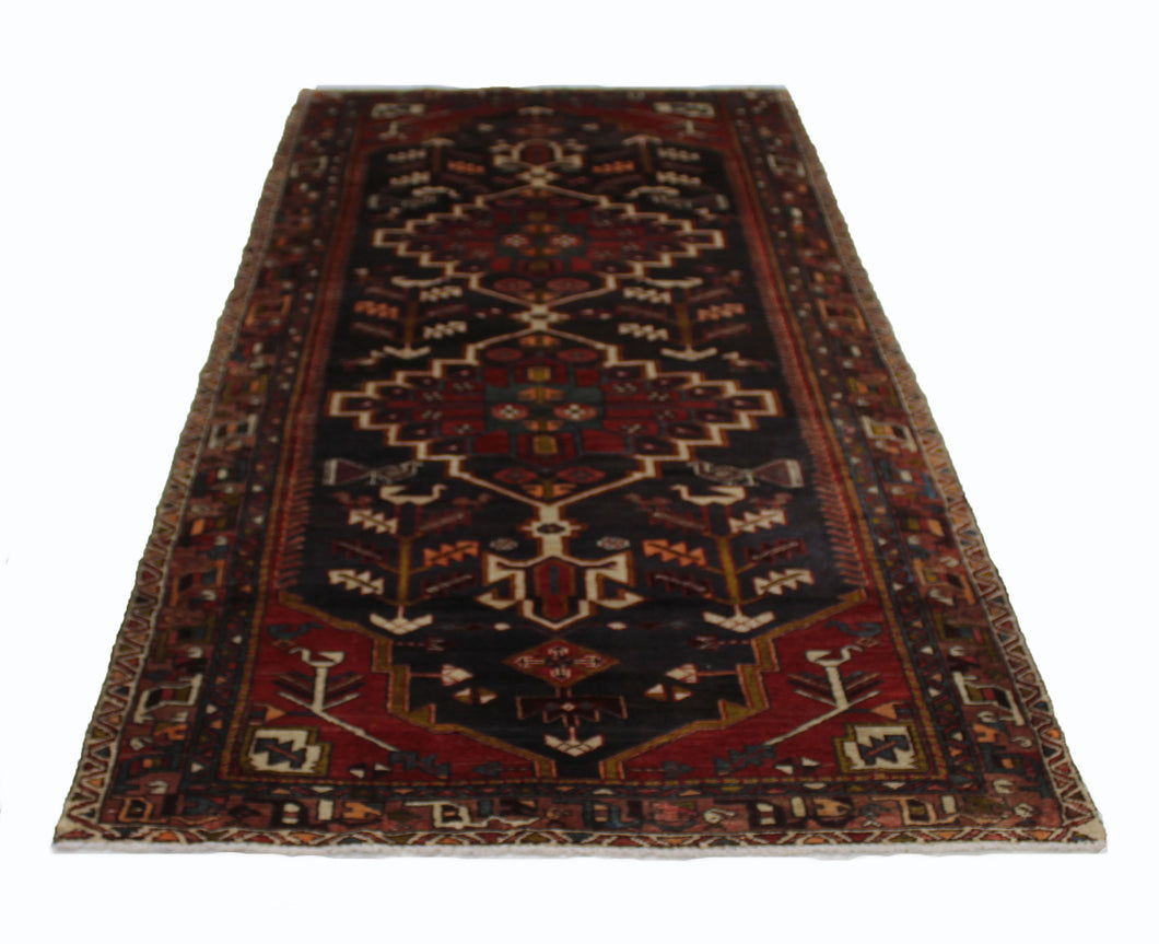 Handmade Antique, Vintage oriental Persian Mosel rug - 303 X 130 cm