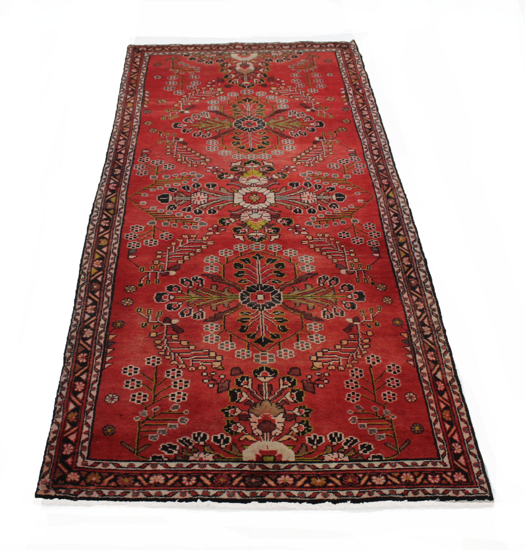 Handmade Antique, Vintage oriental Persian Leilan rug - 307 X 116 cm