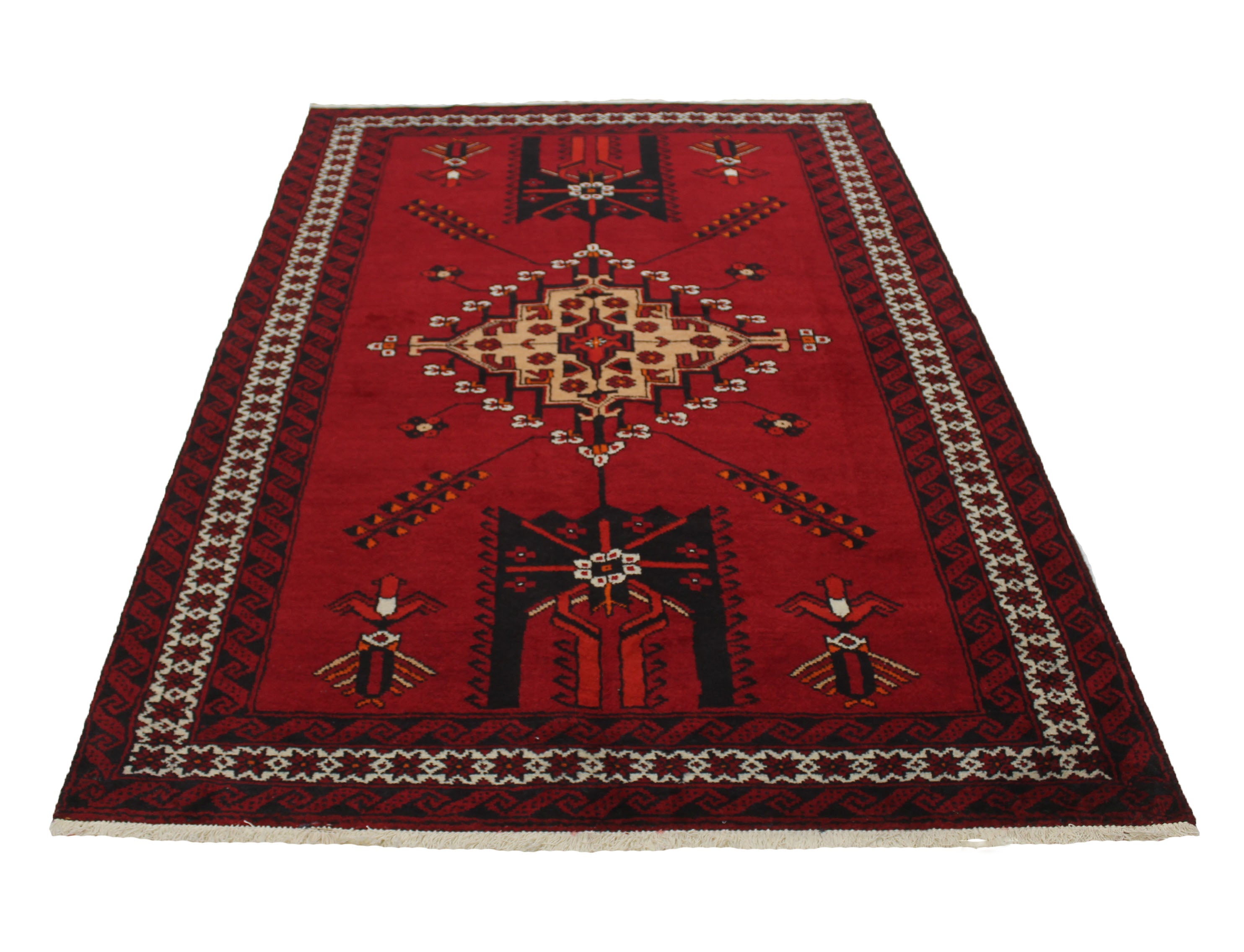 Handmade Antique, Vintage oriental Persian Baluch rug - 197 X 127 ...