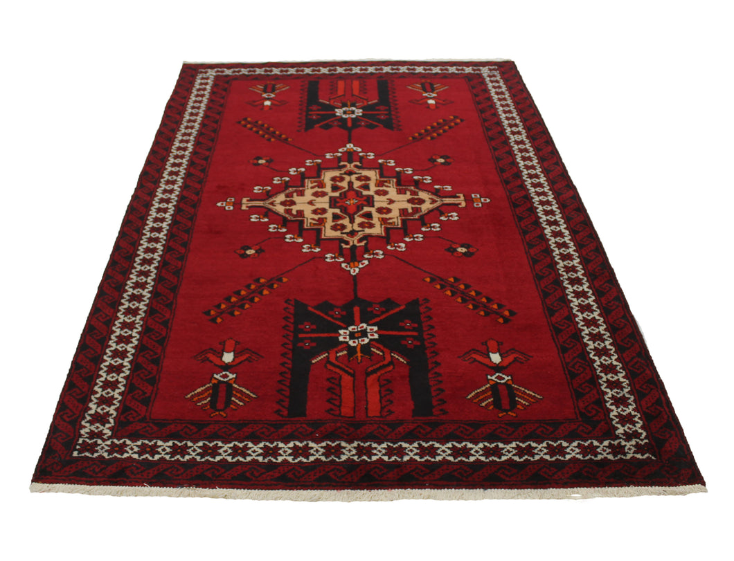 Handmade Antique, Vintage oriental Persian Baluch rug - 197 X 127 cm