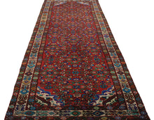 Load image into Gallery viewer, Handmade Antique, Vintage oriental Persian Hosinabad rug - 332 X 113 cm
