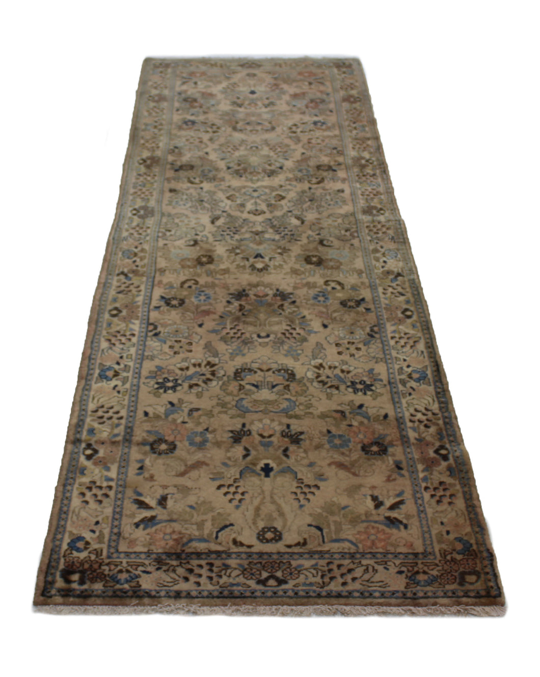 Handmade Antique, Vintage oriental Persian Sarokh rug - 269 X 78 cm