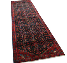 Load image into Gallery viewer, Handmade Antique, Vintage oriental Persian Hamedan rug - 420 X 107 cm
