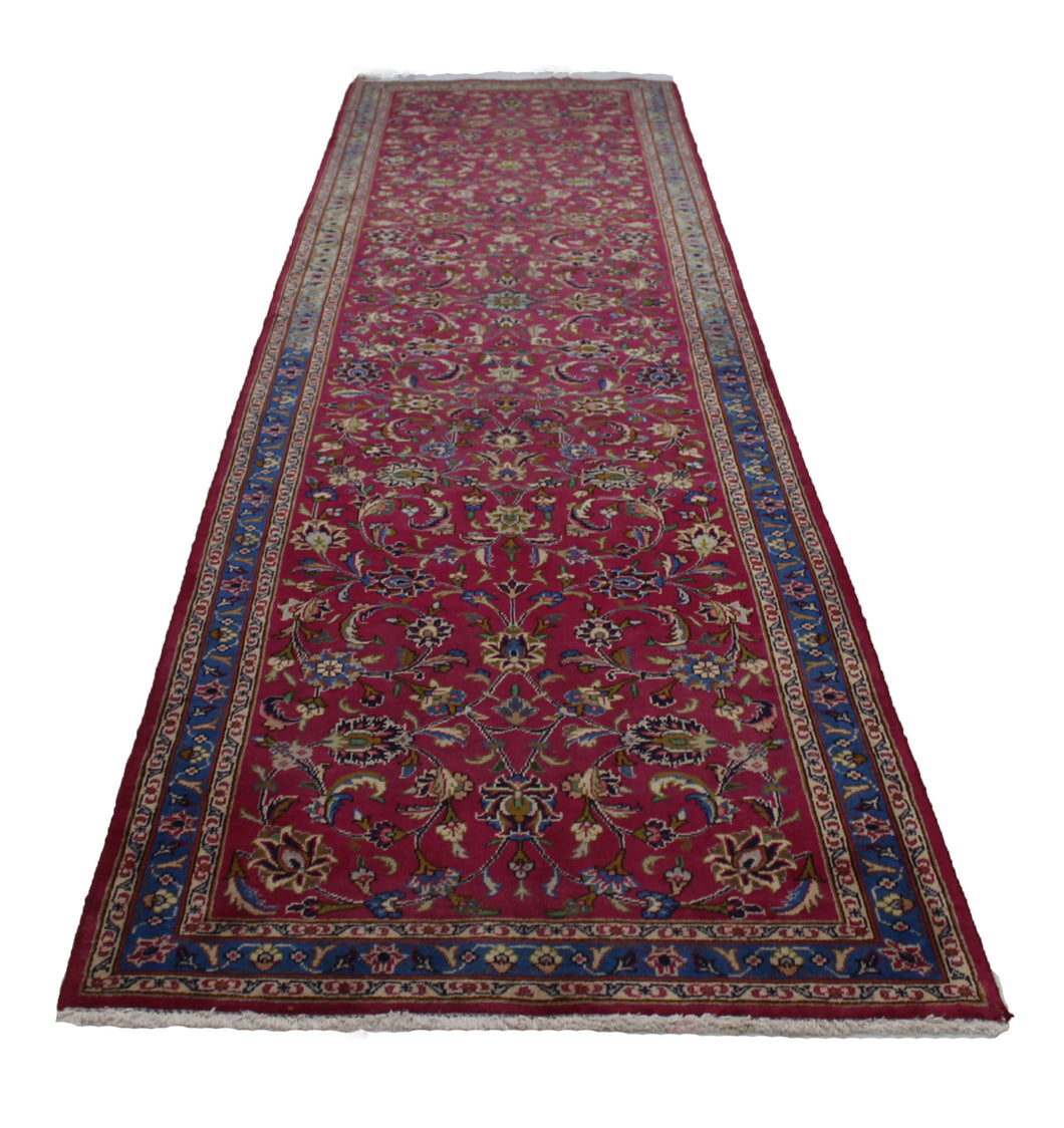 Handmade Antique, Vintage oriental Persian Kashmar rug - 479 X 99 cm