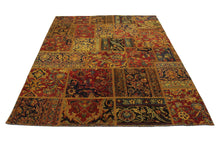 Load image into Gallery viewer, Patch work handmade Antique, Vintage oriental Persian Hamedan rug - 200 X 150 cm
