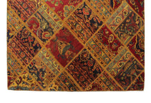 Load image into Gallery viewer, Patch works handmade Antique, Vintage oriental Persian Bakhtirar rug - 218 X 148 cm
