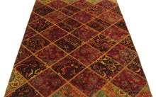 Load image into Gallery viewer, Patch works handmade Antique, Vintage oriental Persian Bakhtirar rug - 216 X 148 cm
