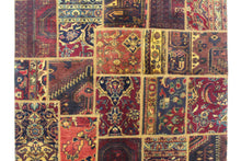 Load image into Gallery viewer, Patch works handmade Antique, Vintage oriental Persian Hamedan rug - 204 X 145 cm

