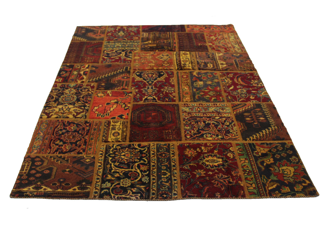 Patch works handmade Antique, Vintage oriental Persian Hamedan rug - 204 X 145 cm