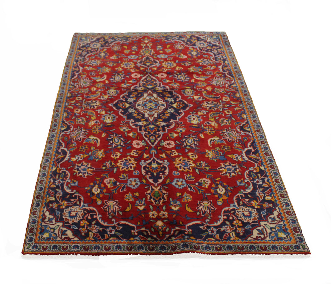 Handmade Antique, Vintage oriental Persian Kashan rug - 165 X 98 cm