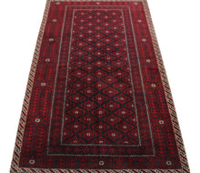Load image into Gallery viewer, Handmade Antique, Vintage oriental Persian Baluch rug - 210 X 110 cm
