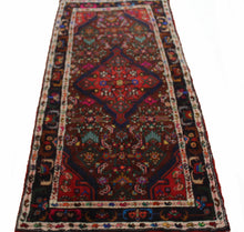 Load image into Gallery viewer, Handmade Antique, Vintage oriental Persian Hamedan rug - 185 X 77 cm
