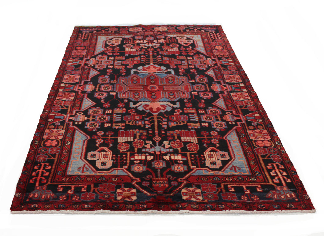 Handmade Antique, Vintage oriental Persian Nahavand rug - 272 X 148 cm