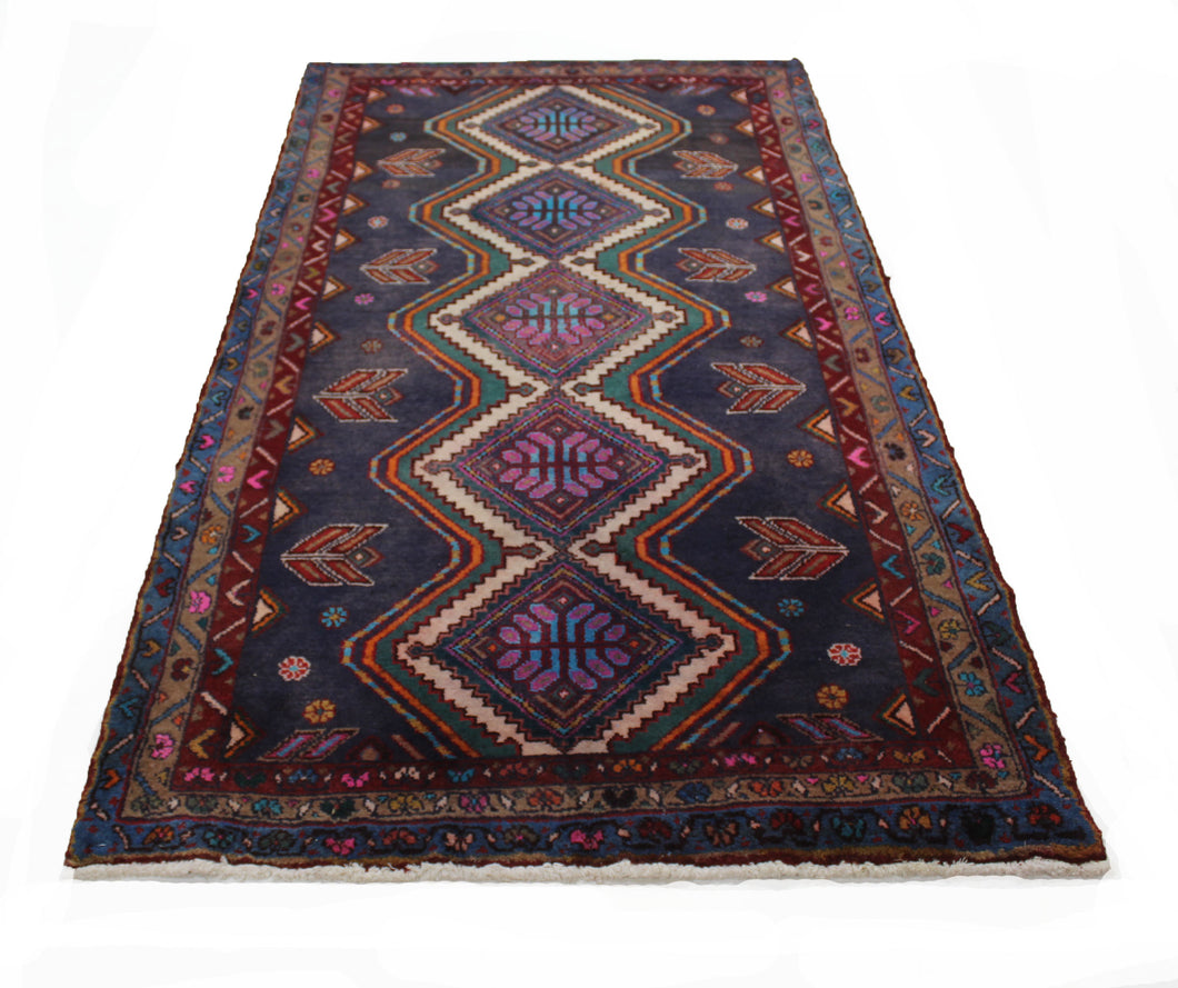 Handmade Antique, Vintage oriental Persian Mosel rug - 200 X 109 cm