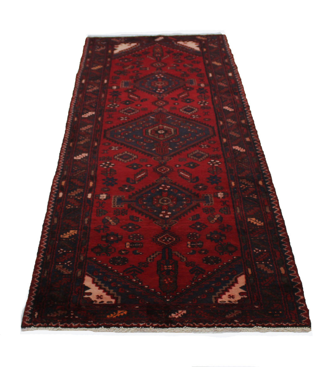 Handmade Antique, Vintage oriental Persian Mosel rug - 306 X 103 cm