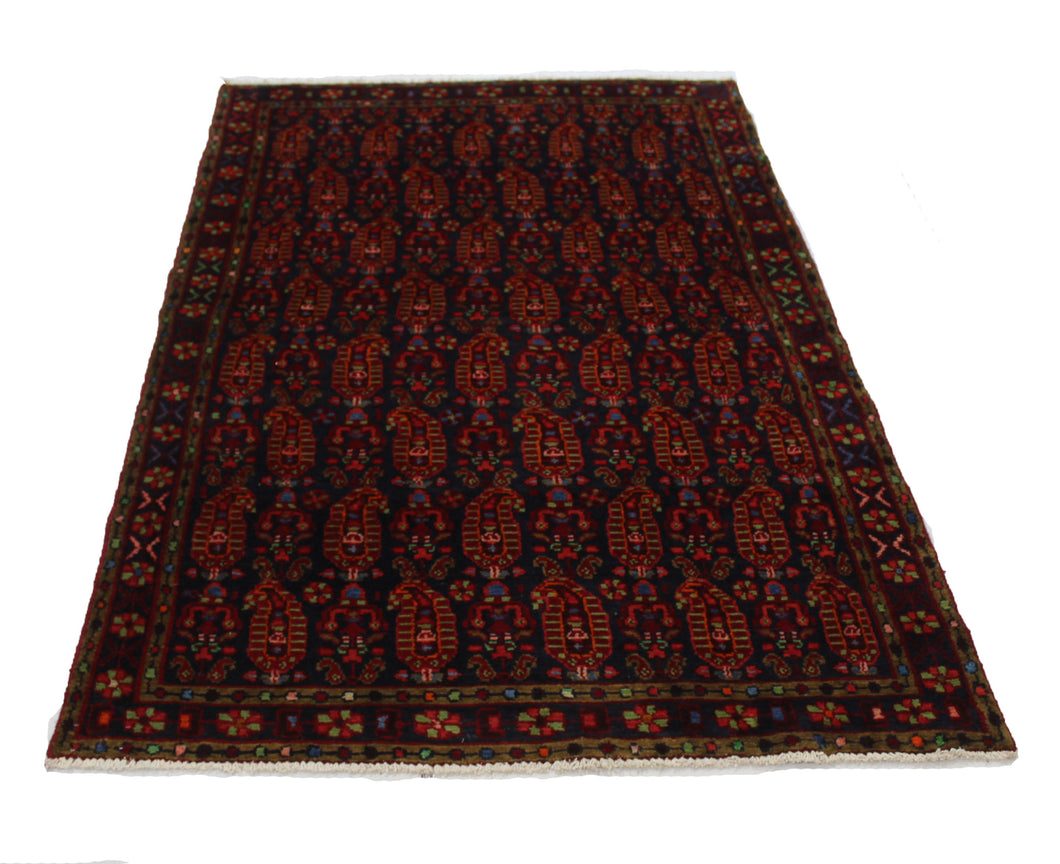 Handmade Antique, Vintage oriental Persian Hamedan rug - 214 X 133 cm