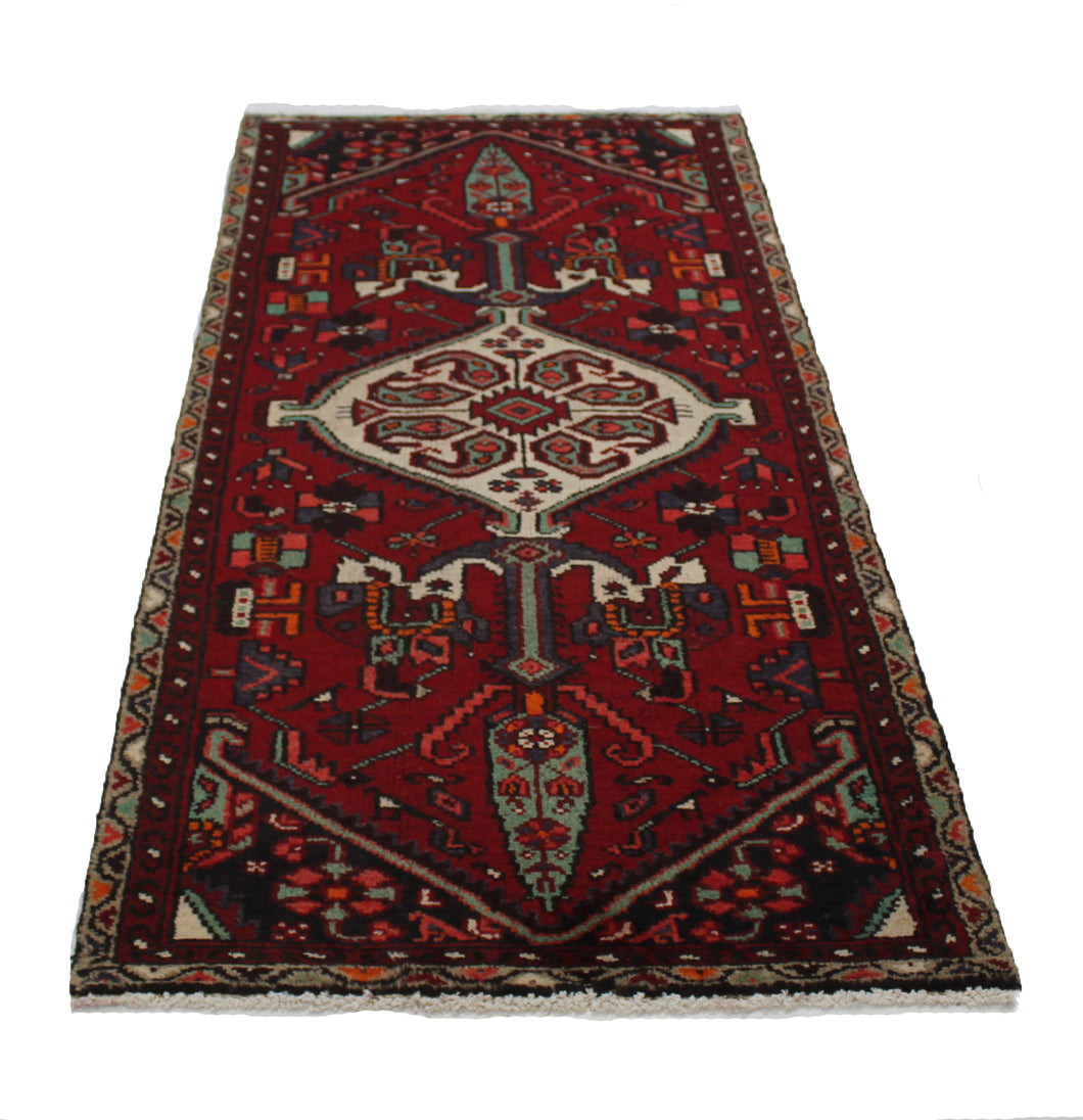 Handmade Antique, Vintage oriental Persian Mosel rug - 194 X 87 cm