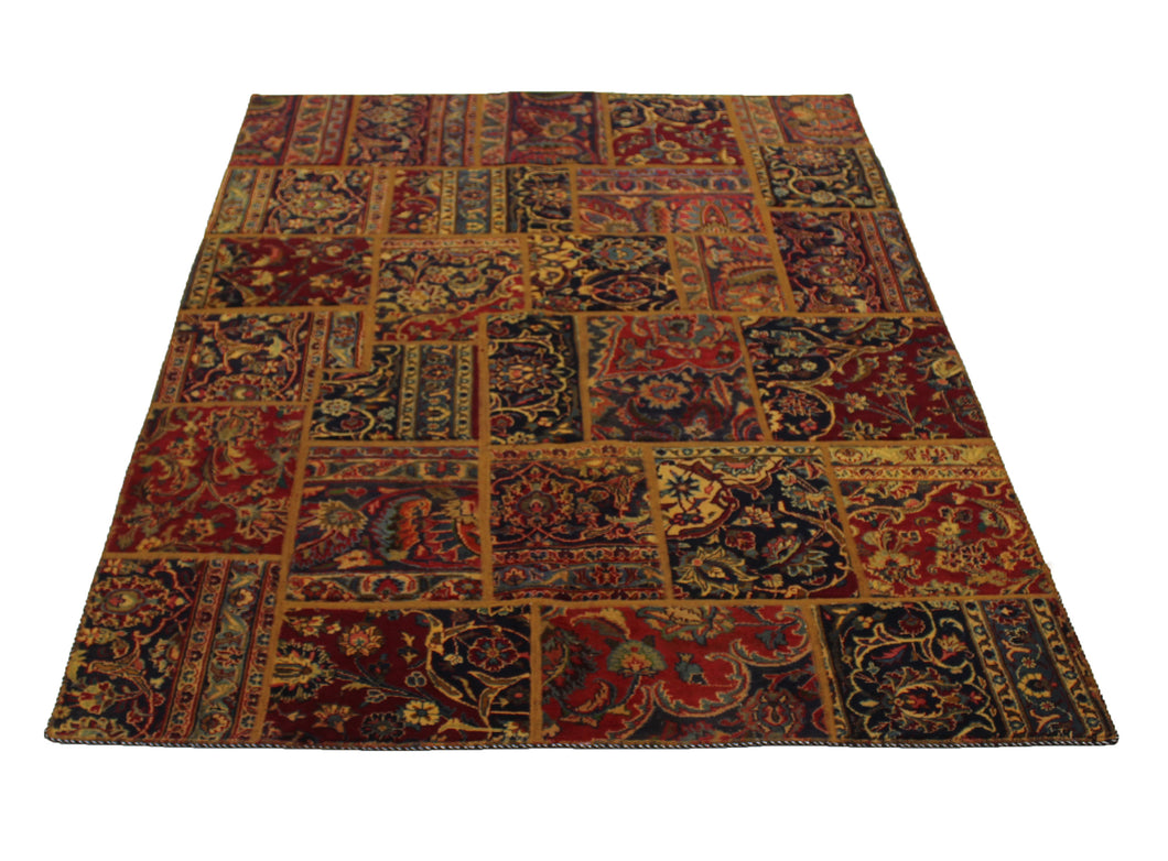 Handmade Antique, Vintage oriental Persian Bakhtiar rug - 208 X 150 cm