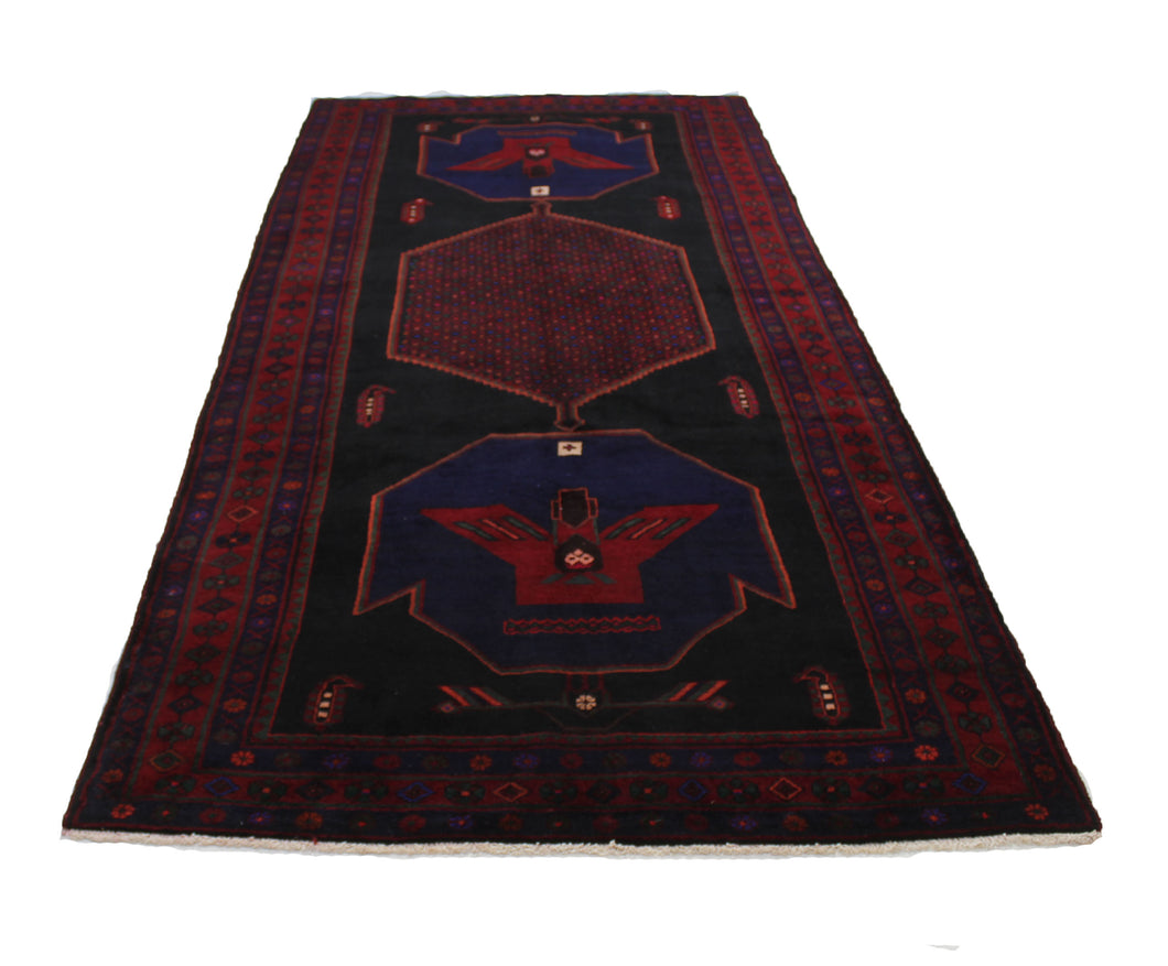 Handmade Antique, Vintage oriental Persian Sarab rug - 367 X 163 cm