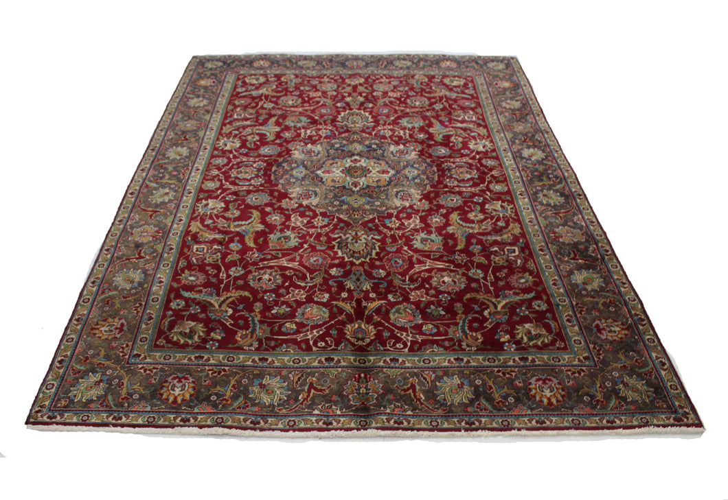 Handmade Antique, Vintage oriental Persian Tabriz rug - 290 X 200 cm