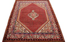 Load image into Gallery viewer, Handmade Antique, Vintage oriental Persian  Arak rug - 206 X 135 cm
