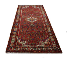 Load image into Gallery viewer, Handmade Antique, Vintage oriental Persian Hosinabad rug - 303 X 113 cm
