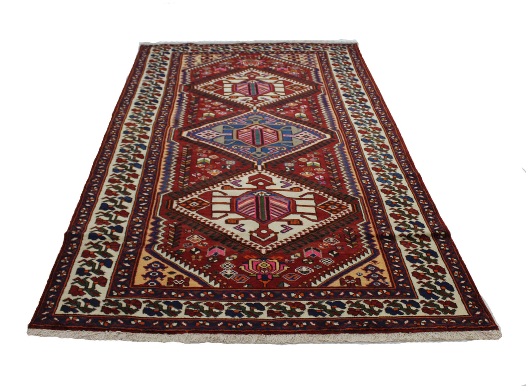 Handmade Antique, Vintage oriental Persian Bakhtiar rug - 297 X 160 cm