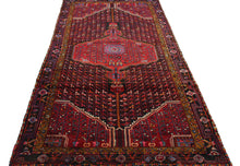 Load image into Gallery viewer, Handmade Antique, Vintage oriental Persian Hosinabad rug - 338 X 141 cm
