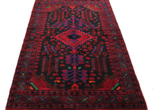 Load image into Gallery viewer, Handmade Antique, Vintage oriental Persian Hamedan rug - 223 X 120 cm
