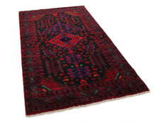 Load image into Gallery viewer, Handmade Antique, Vintage oriental Persian Hamedan rug - 223 X 120 cm
