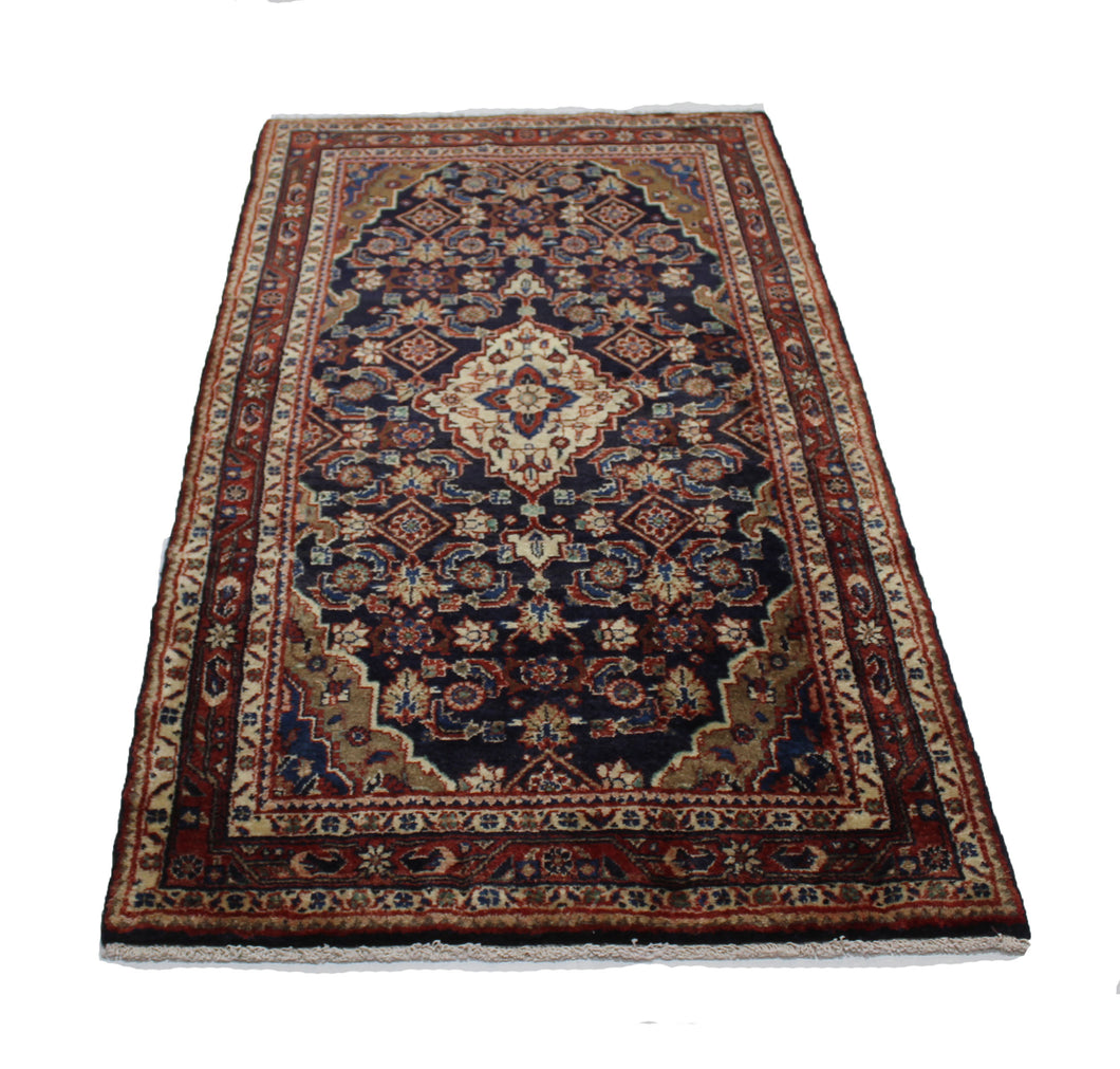 Handmade Antique, Vintage oriental Persian Hamedan rug - 173 X 100 cm